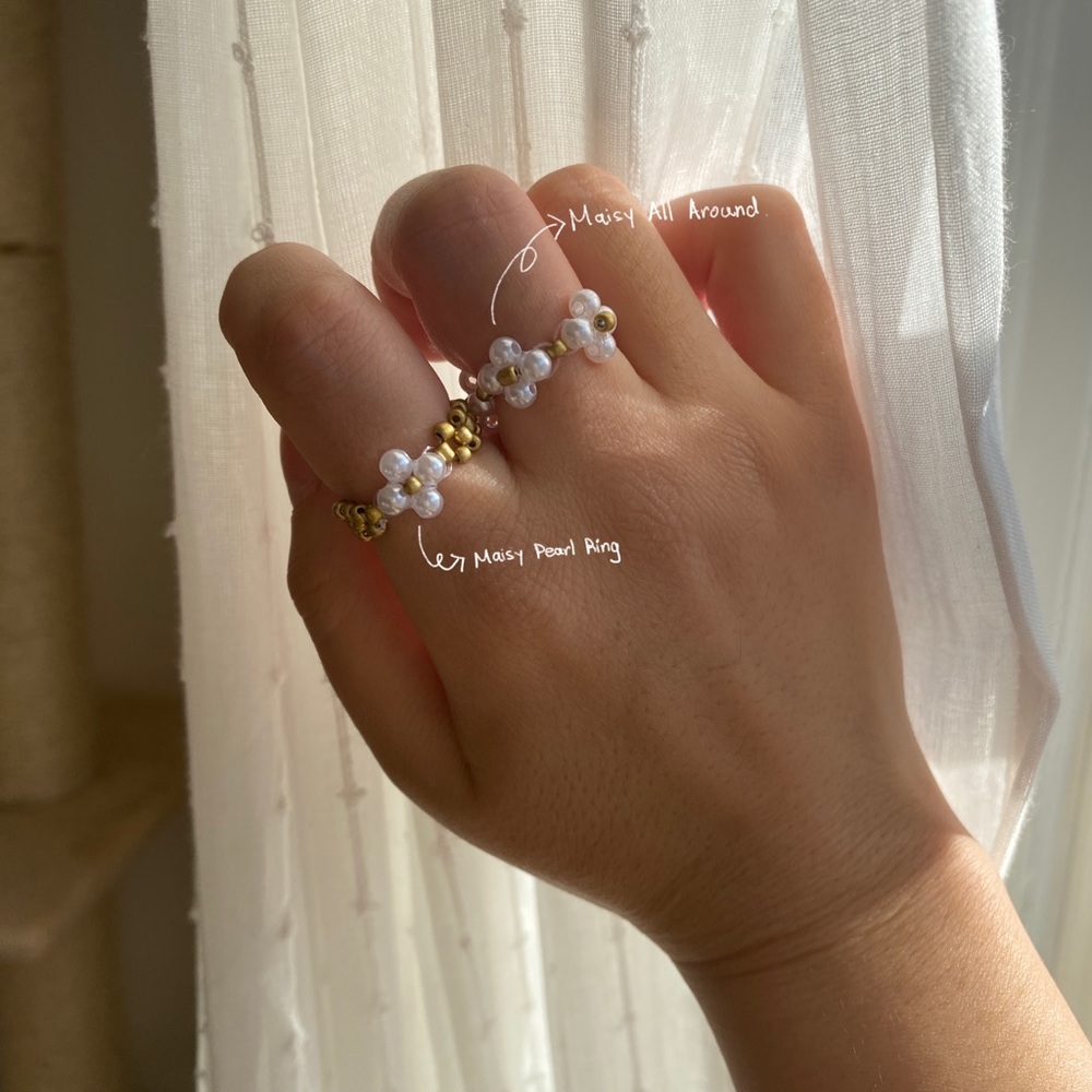 Handmade Vintage Beaded Rings